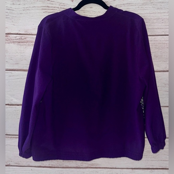 BonWorth Purple Zip-Up Jacket Size SP (Small Petite) Lightweight Vintage - Picture 2 of 6